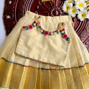 SEMI SILK TISSUE TREAD EMBROIDEY SKIT & TOP