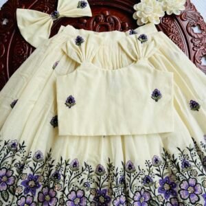 CORA COTTON TREAD $ STORN WORK EMBROIDERY SKIRT,TOP