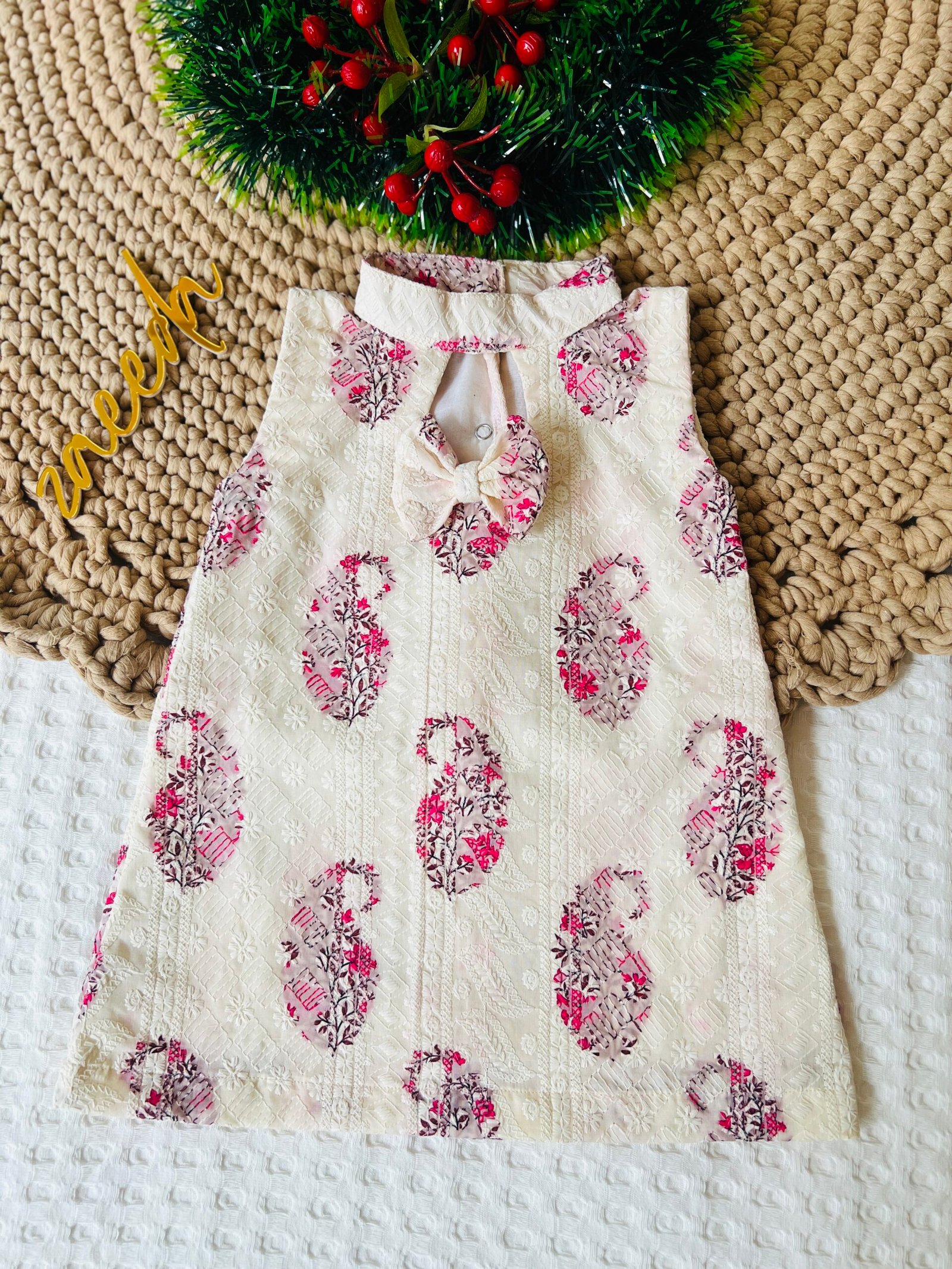 XMAS 2025 HAKKOBA TREADWORK AND PRINTED FROCK - Image 2