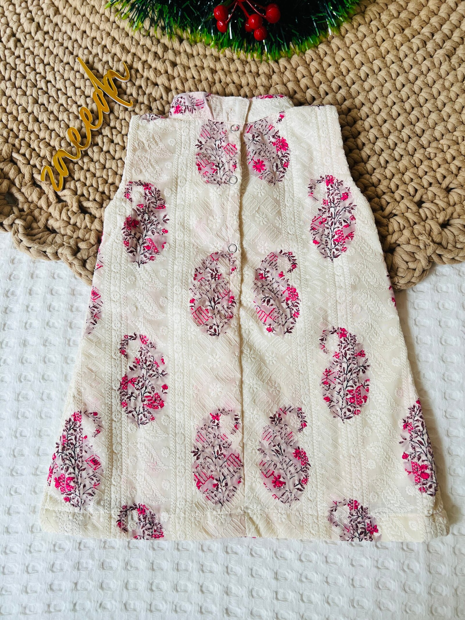 XMAS 2025 HAKKOBA TREADWORK AND PRINTED FROCK - Image 3