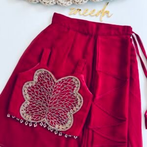 DRAPING SKIRT WITH BUTTERFLY HAND WORK TOP