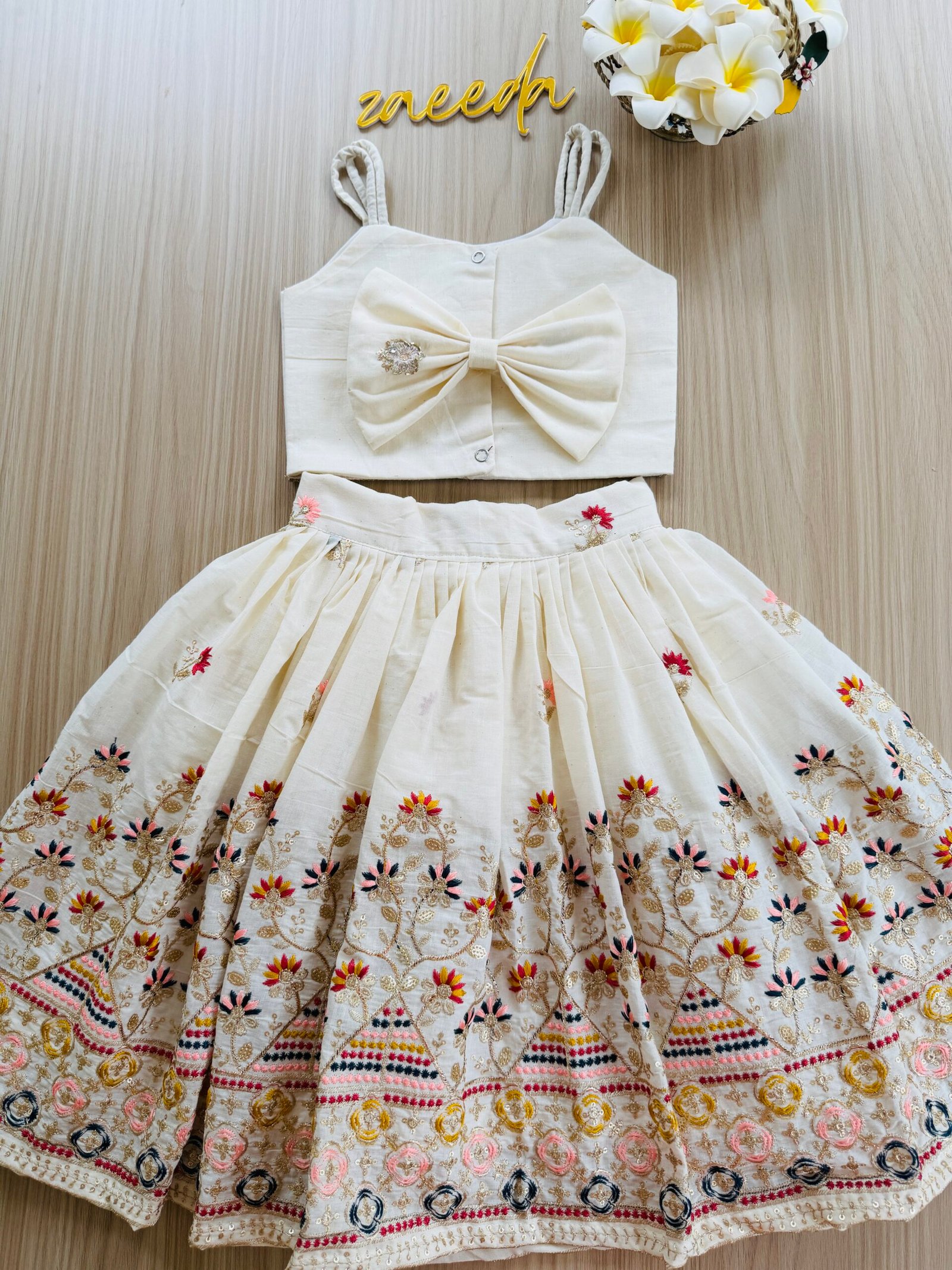 CORA COTTON EMBROIDERY SKIRT&CROP TOP - Image 7