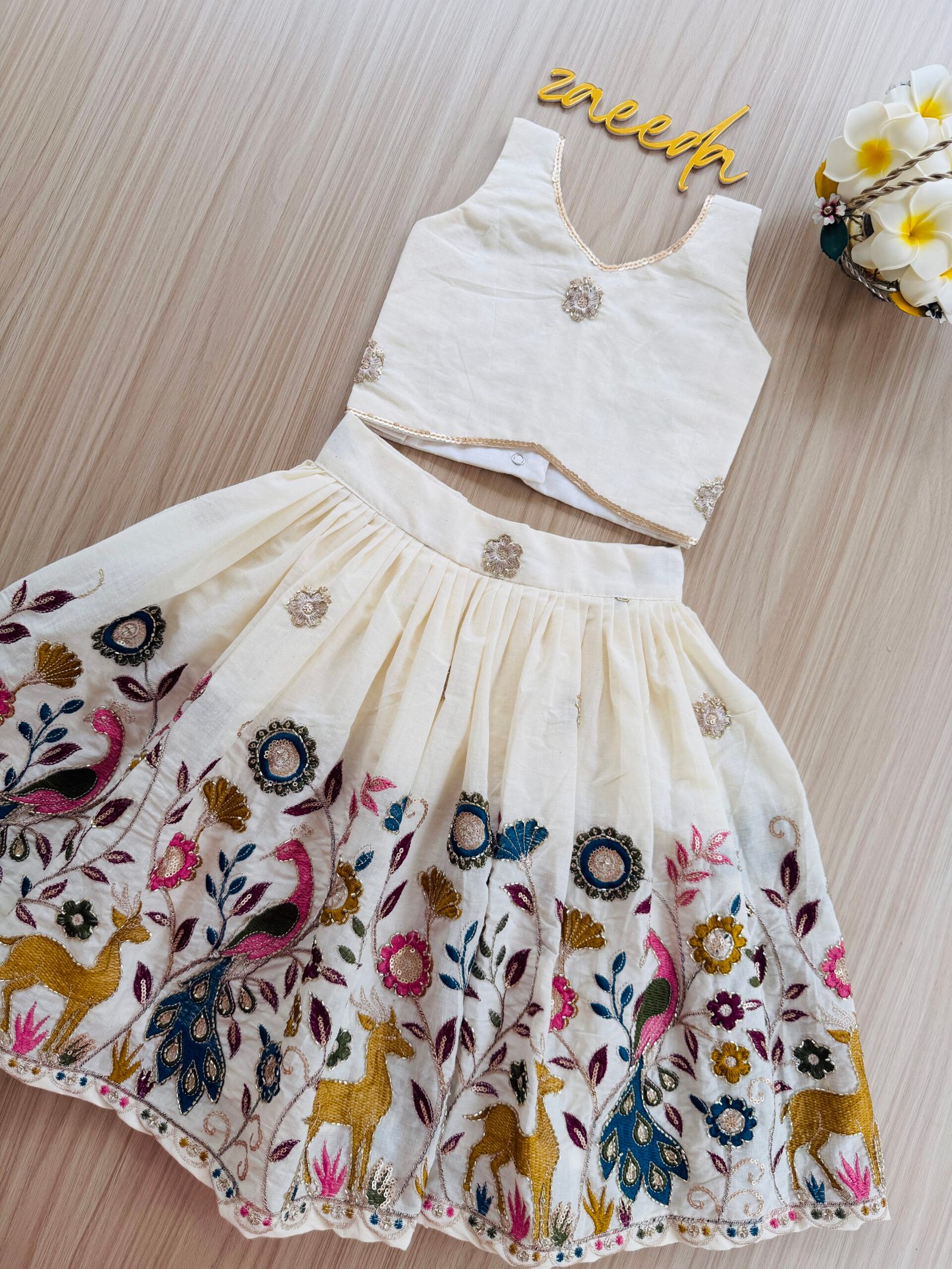CORA COTTON EMBROIDERY SKIRT&CROP TOP - Image 6