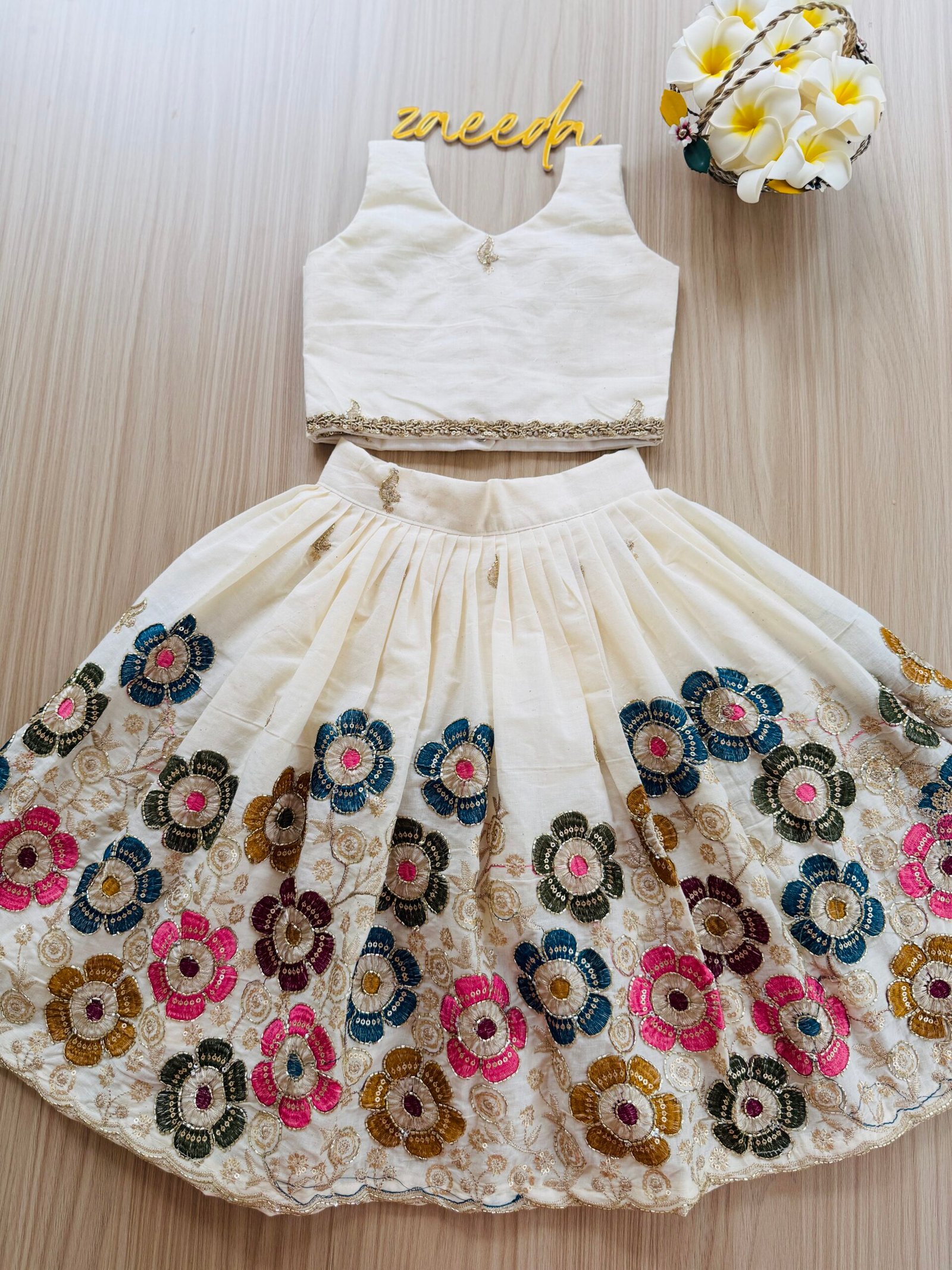 CORA COTTON EMBROIDERY SKIRT&CROP TOP - Image 8