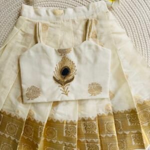 COTTON KASAVE MAYIL PEELI PATTUPAVADA