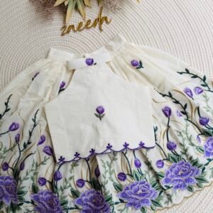 SEM CORA COTTON ROSE PURPLE ,PINK, SKY BLUE  SKIRT & TOP